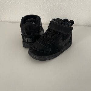 Nike Court Borough Mid 2 Black Toddler Sneakers